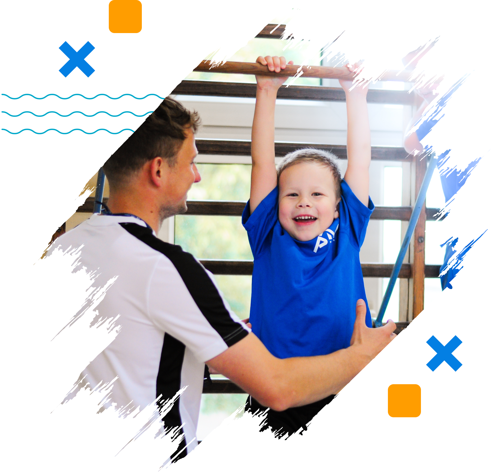 Ilustracja na stronę główną Movement Paradise – sport i aktywność dla dzieci, trener i dziecko w Katowicach